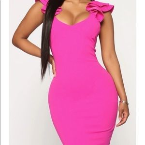 Brand new, never worn fuchsia mini dress